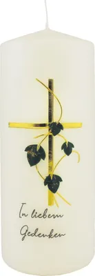 Produktbild von Trauerkerze „In liebem Gedenken" 200 x Ø 80 mm mit Klarsichtkarton