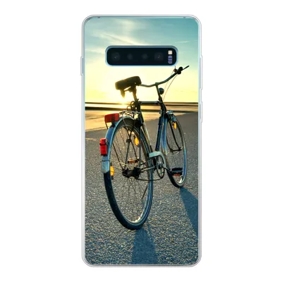 Produktbild von MuchoWow® Handyhülle Schutzhülle Hülle für Samsung Galaxy S10 Lite Nordsee - Fahrrad - Sonnenuntergang Silikon Softcase Handy Hülle - Schutz