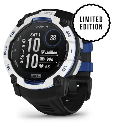 Immagine prodotto di Garmin Instinct 3, 50mm, Solar, Whitestone Con Cinturino Black/bolt Blue