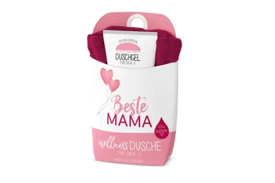 Produktbild von la Vida Wellness-Dusche Geschenkset Duschgel+Baumwoll-Handtuch für Mama + Papa (Beste Mama)