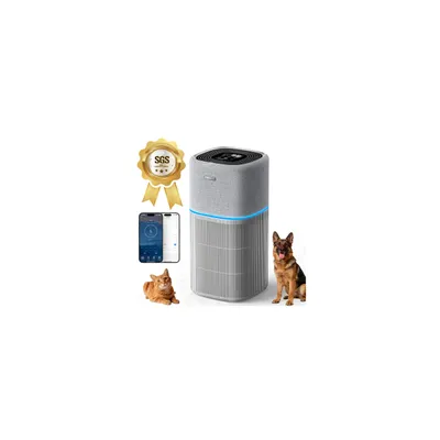 Imagen del producto de Purificador de aire para grandes espacios, hasta 250 m² - Filtro HEPA H13 y filtro de carbón activado - Control mediante aplicación y por voz