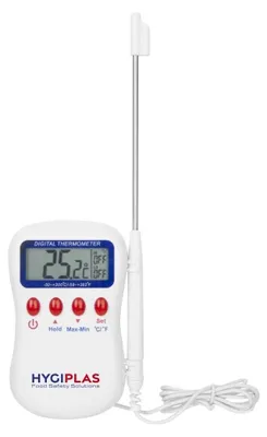 Digitales Stahl-Thermometer mit Kabelsonde, -50 bis 200 °C