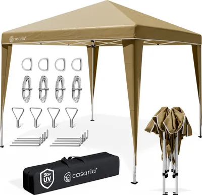 Produktbild von CASARIA® Pavillon Capri 3x3m Pop-Up UV-Schutz 50+ Wasserdicht Winterfest mit Tasche Faltbar Stabil Camping Garten Faltpavillon Partyzelt Creme