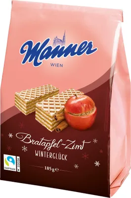 Produktbild von Manner Winterglück Schnitten Bratapfel-Zimt 185g