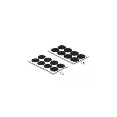 Produktbild von DELOCK Klettpunkte, rund, selbstklebend, 64 Stück schwarz
