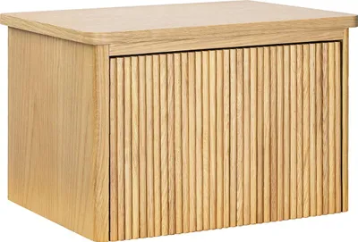 Immagine prodotto di Mobile lavabo sospeso MINEA L.40 x H.26,6 x P.30 cm effetto rovere scanalato