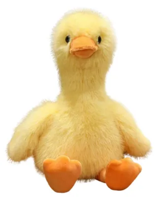Productafbeelding van Pluche eend, knuffel, kussen, 35 cm, geel