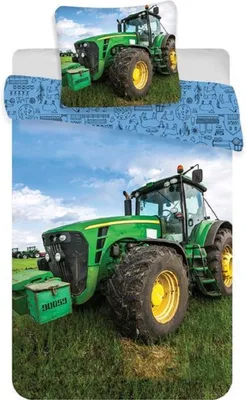 Zdjęcie produktu dla Zestaw pościeli z traktorem 2 szt. 80 x 80 i 135 x 200 cm