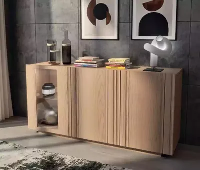 Immagine prodotto di Credenza marrone cassettiera armadio moderno mobili in legno credenza