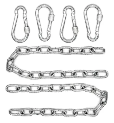 Produktbild von 2 x 230 kg Hängesessel Kette - 50 cm Aufhängung - 4 Karabiner - Schaukel Hängematte Boxsack