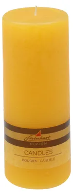 Produktbild von Stumpenkerze "Raureif" Gelb 200/78 mm