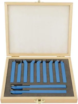 Obrázek produktu pro Sada frézovacích nástrojů pro soustruh, 11 kusů, 10 x 10 mm, karbid