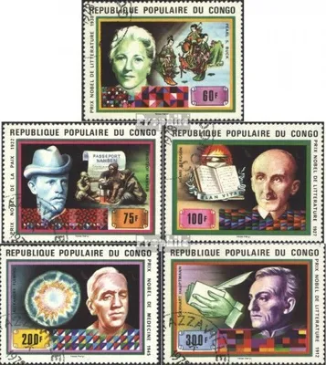 Produktbild von Briefmarken Kongo (Brazzaville) 1978 Mi 620-624 (kompl.Ausg.) gestempelt Nobelpreisträger
