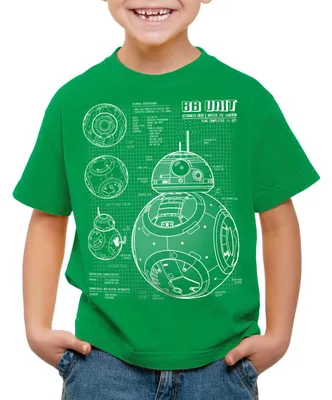 Produktbild von A.N.T. BB Unit Kinder T-Shirt blaupause astromech droide