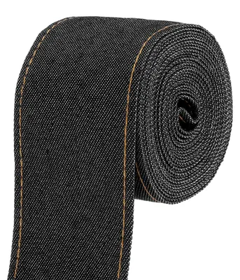Denim-Lint 3,3 m x 5 cm, schwarz, für DIY-Schleifen und Nähen