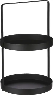 Produktbild von Mica Decorations Etagere - H41 x Ø25 cm - Metall - Schwarz