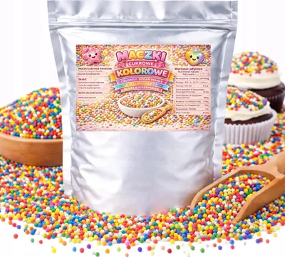 Obrázek produktu pro Cukrové posypky barevné - posypka na dorty, dezerty, vafle, koláče 50 g