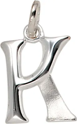 Produktbild von JOBO Anhänger Buchstabe K 925 Sterling Silber rhodiniert teilmattiert