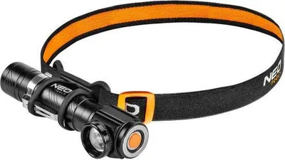 Produktbild von NEO TOOLS kabellose Kopftaschenlampe Stirnlampe 10W, max 800 Lm, Reichweite max 150m, Cree XML T6 LED, 1200mah Akku 3.7 Li-Ion, USB, IP 20, Stirnband, Taschenclip, 3 Lichtfunktionen 100%, 50%, Strobe