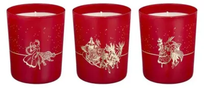 Productafbeelding van Set van drie geurkaarsen, Parfums de Marly, Festive Spiced Delight, houtachtig en kruidig, 3 stuks, 75 gram