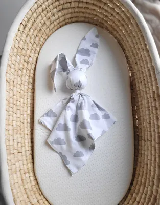 Produktbild von Babydecke aus Baumwolle, Kuscheltuch, extra weich und atmungsaktiv – graue Wolken – Bellafurn