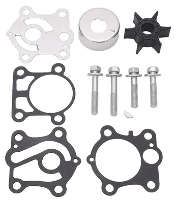 Image de Kit de réparation 11 pièces pour roue de pompe à eau 6J8 W0078 A2 pour moteur hors-bord 2-temps de 25 ch et 30 ch