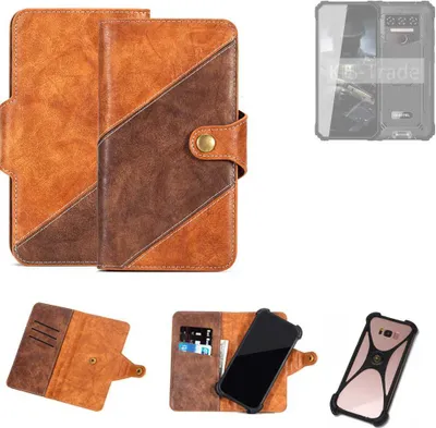 Produktbild von K-S-Trade Handyhülle Schutzhülle Bookstyle Case Wallet-Case kompatibel mit Oukitel WP23 Cover Klapphülle Kantenschutz Smartphone dunkelbraun braun