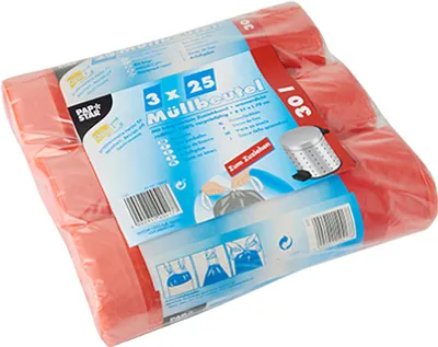 Image de PAPSTAR Sacs poubelle HDPE avec cordon de serrage 20 litres