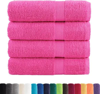 Produktbild von vidaXL Premium Badetücher SOLUND 4 Stk. Rosa 100x150 cm 600 g/m²