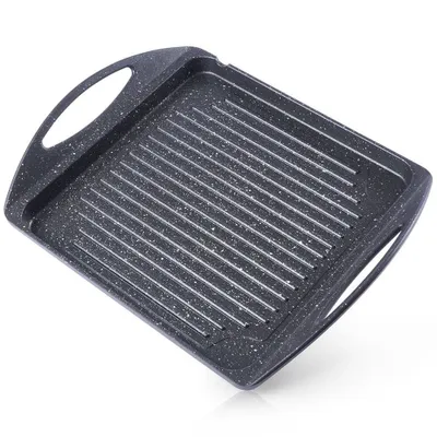 Produktbild von Orion | Pfanne - Grillplatte - 34x26,5 cm - Granitbeschichtung - Hitzebeständig - Spülmaschinenfest
