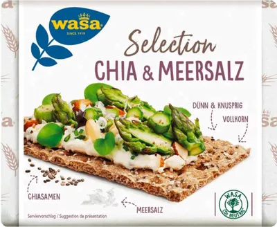Zdjęcie produktu dla Wasa pieczywo chrupkie Chia&sól morska 245g