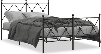 Immagine prodotto di Maison Exclusive - Struttura letto con testiera e pediera in metallo nero 120x190 cm