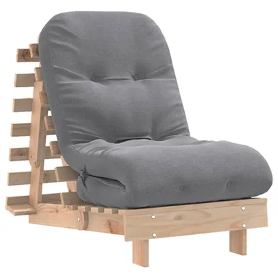 Produktbild von Futon Schlafsofa mit Matratze 60x206x11 cm Massivholz Kiefer