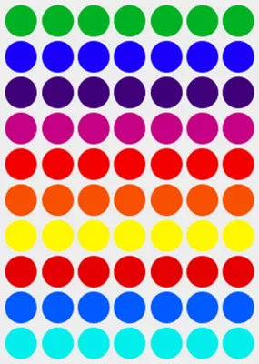 Produktbild von 20 Stück farbige Punktaufkleber, selbstklebend, starke Klebrigkeit, wasserdicht, DIY, weit verbreitet, Kreisaufkleber, Etiketten