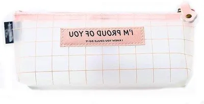 Productafbeelding van Pennenzak Etui - Potloodzak Organizer - Schoolbenodigdheden Opbergen - Transparant TPU Materiaal - 21.5 cm - Doorzichtig