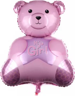 Produktbild von Folienballon Baby Girl, Bärchen, ca. 75 x 49 cm