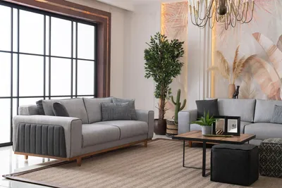 Zdjęcie produktu dla Dwuosobowa sofa z tkaniny Kanapa tapicerowana Przytulna kanapa z tkaniny Dwuosobowa kanapa z tkaniny