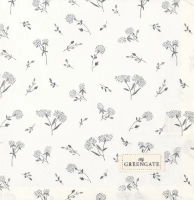 Imagen del producto de Greengate, servilleta de tela, color blanco, 40x40 cm