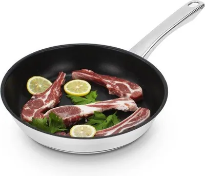 Produktbild von Edelstahl-Pfanne 28cm, induktionsfest, Antihaft, spülmaschinenfest