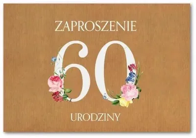 Obrázek produktu pro Pozvánka na 60. narozeniny ZT40 (10 ks) – Trend