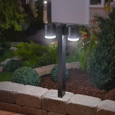 Produktbild von esotec Solar Standleuchte Aura 70 DUO, Aluminium, 3 Lichtstärken, outdoor 102948