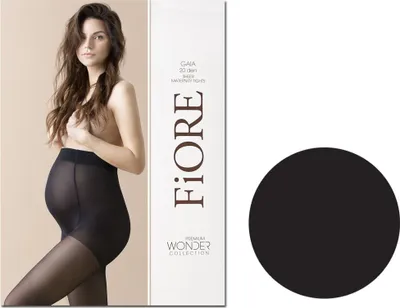 Produktbild von Umstandsstrumpfhose glatt 20 den Flachnaht 5 Black