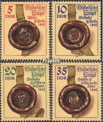 Produktbild von Briefmarken DDR 1984 Mi 2884-2887 (kompl.Ausgabe) postfrisch Historische Siegel (I)