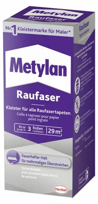 Produktbild von Metylan Raufaser Tapetenkleister 180 g Paket, trocknet transparent
