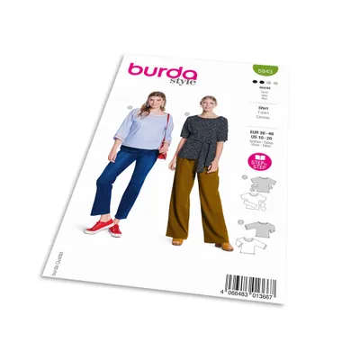Obrázek produktu pro Střih Burda 5843 - Halenka, tričko se zavazováním