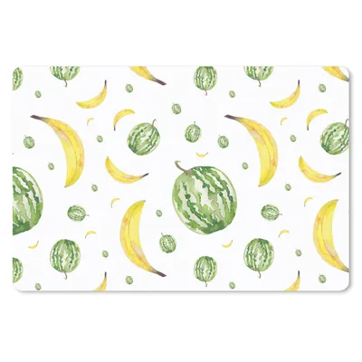 Produktbild von MuchoWow® Mauspad Mousepad Bananen - Melonen - Schablonen 27x18 cm - Mousepads - Maus Mat - Pad - Mausunterlage - Büroartikel - Desk Matten