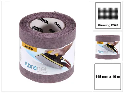 Produktbild von Mirka ABRANET Schleifpapier Rolle 115mm x 10m P320 Schleifrolle Klett ( 545BY001323R )