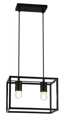 Produktbild von GTV - Pendelleuchte DIU Deckenleuchte AC220-240V,50/60Hz,2*E27, IP20,30CMX18CMX20CM,doppelt,schwarz