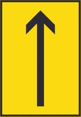 Produktbild von Richtungspfeil hoch Schild hochkant schwarz gelb Pfeil A3 (297x420mm)