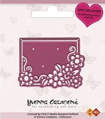 Produktbild von Yvonne Creations -Stanz- und Prägeschablone - Love Flowerframe